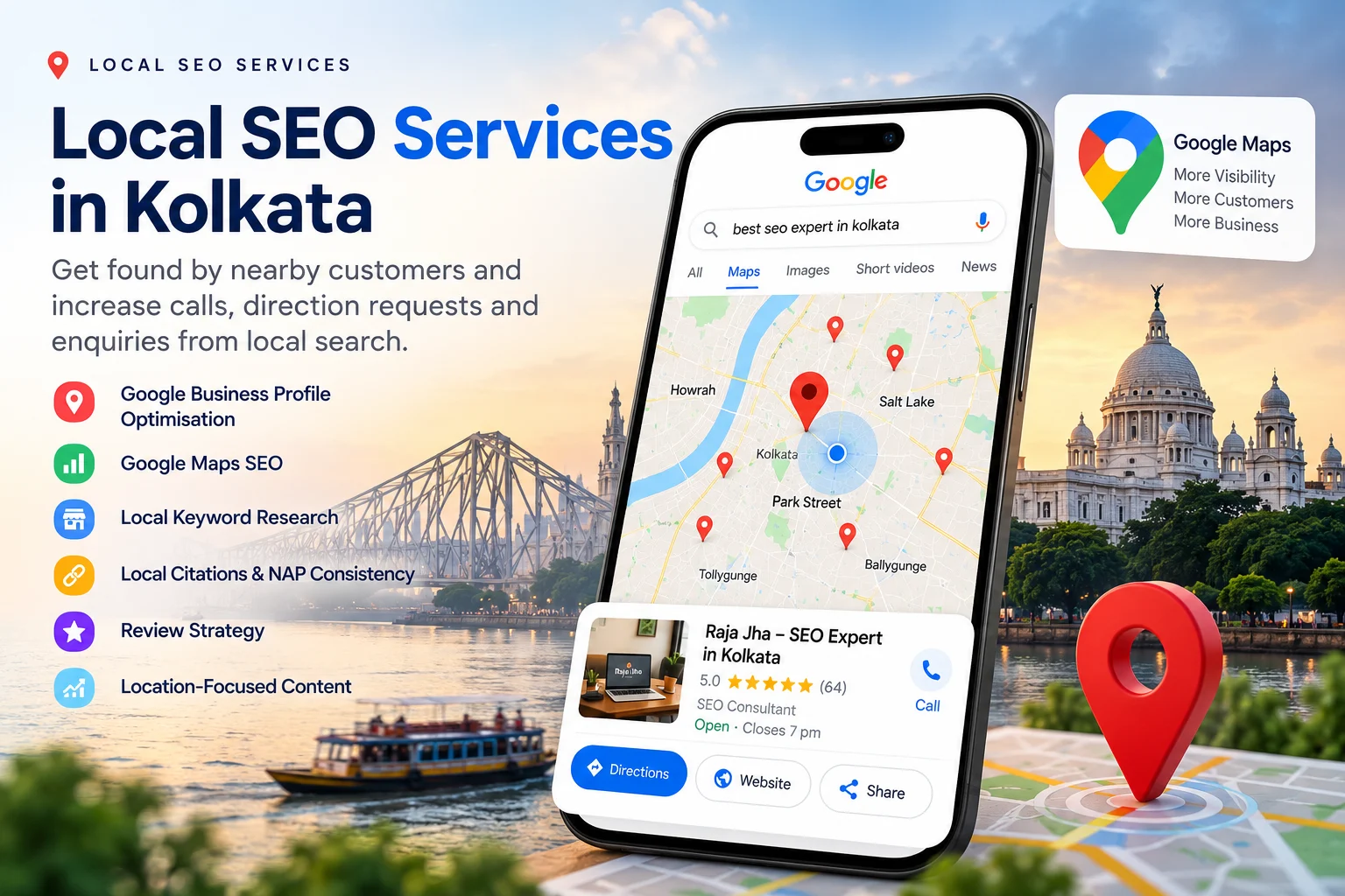 Local SEO services in Kolkata, including Google Maps and local search optimisation